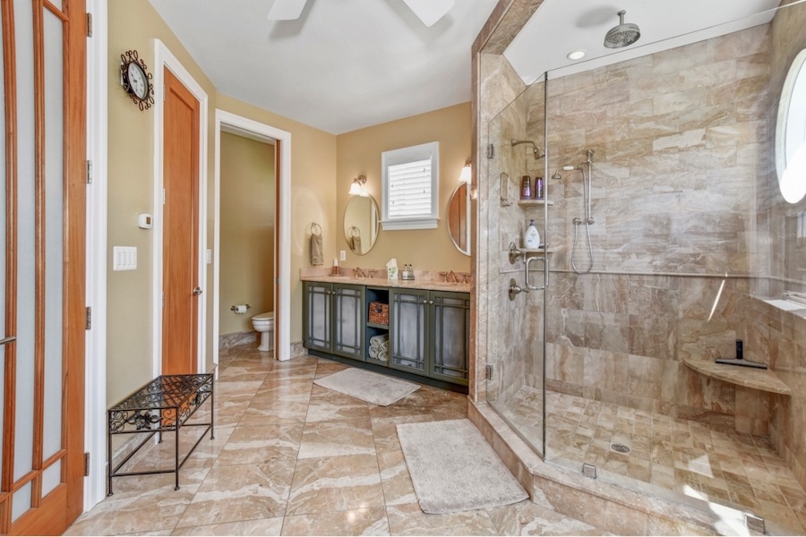Second-floor master bathroom