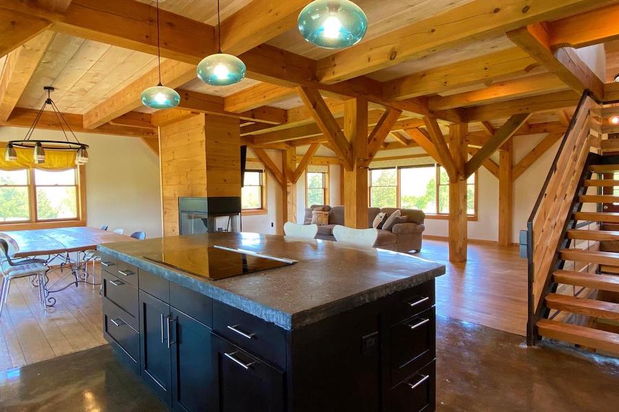 kitchen and dining room