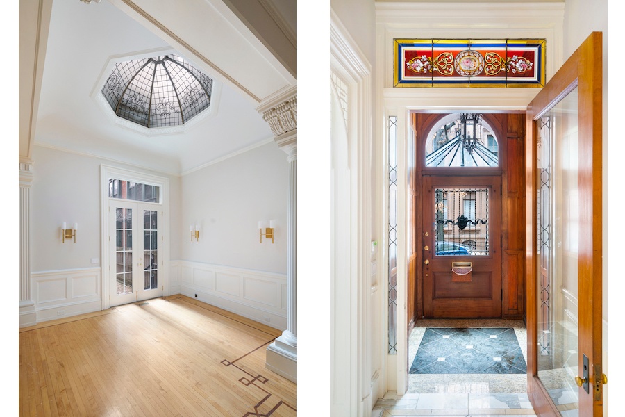 living-room oculus and vestibule transom