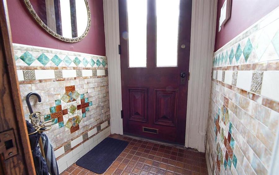 renovated south philly rowhouse for sale vestibule