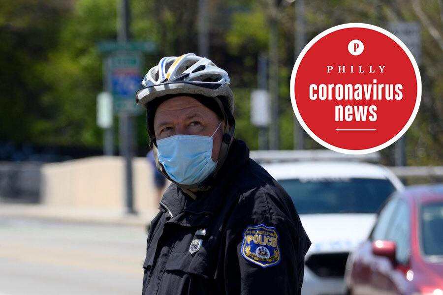 philly police officer wears a mask during the philadelphia coronavirus crisis