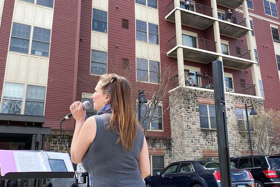 senior apartments and coronavirus parking lot performance at plush mills