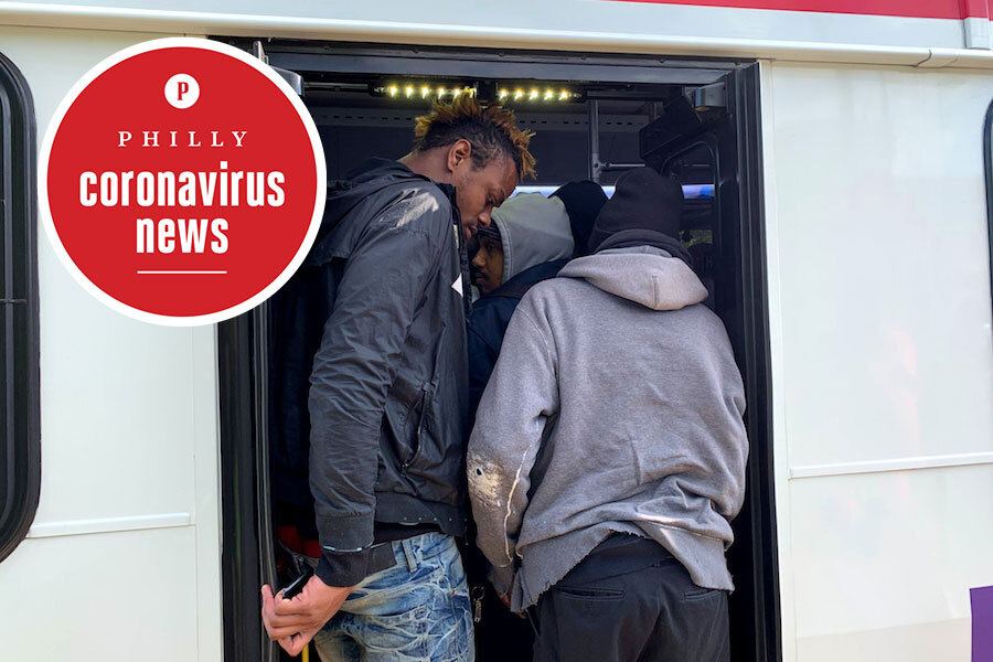 septa passengers not wearing masks or practicing social distancing in philadelphia during the coronavirus crisis