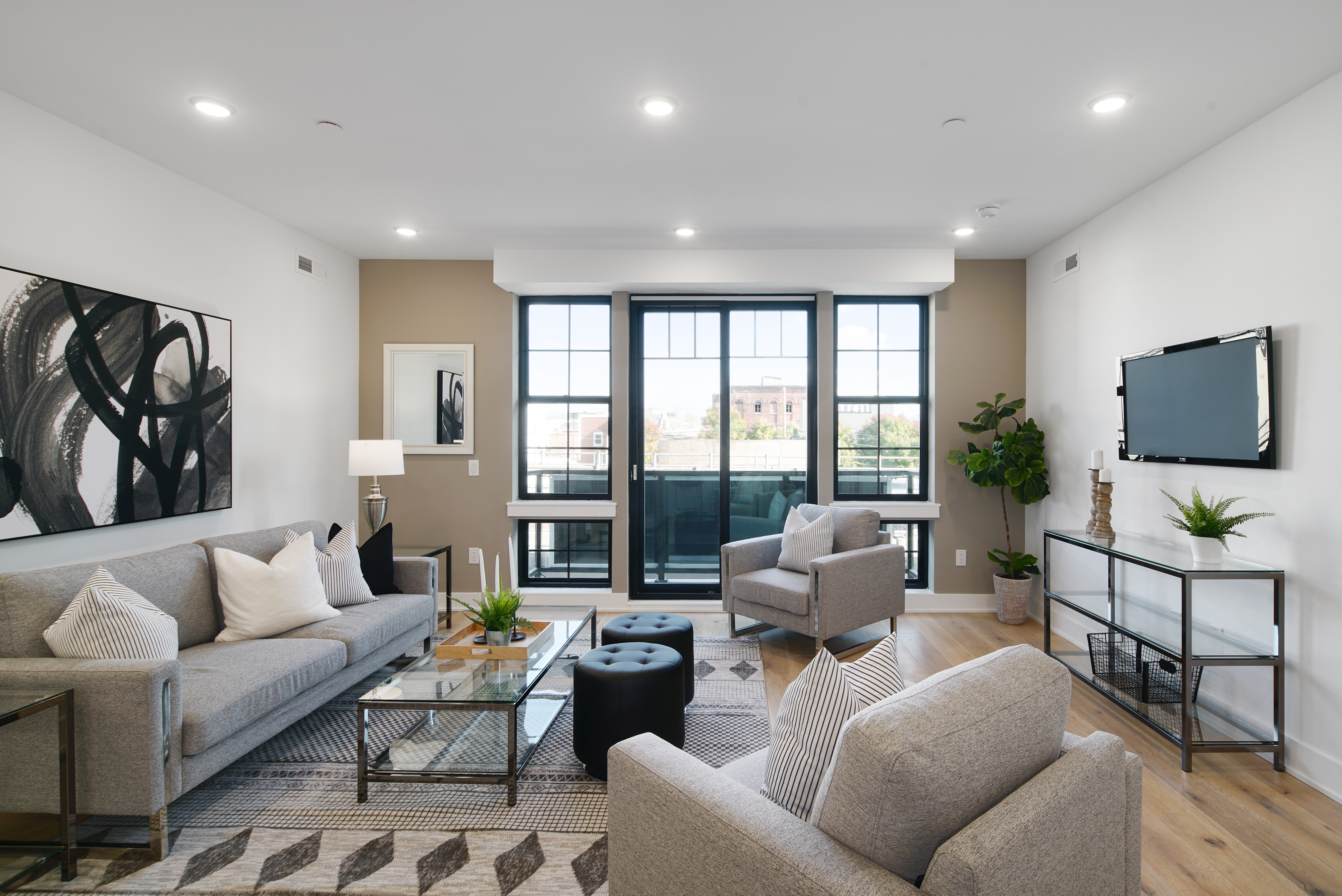 fishtown station condo for sale living room