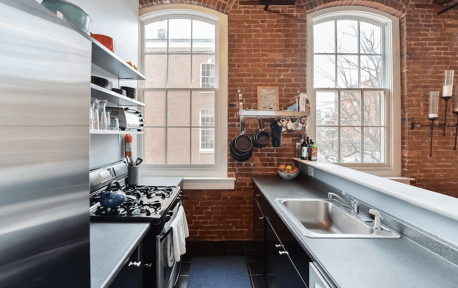 old city loft condo for sale kitchen
