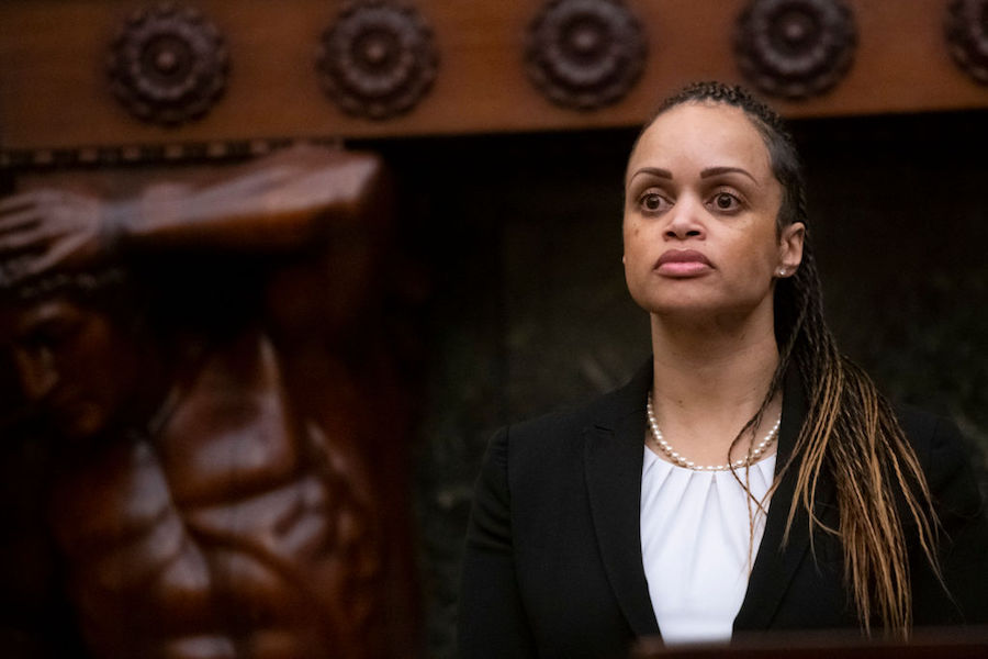 Philly police commissioner Danielle Outlaw, who was the subject of threats by Peter Fratus, according to the FBI