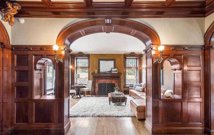 st davids tudor revival house for sale foyer and den