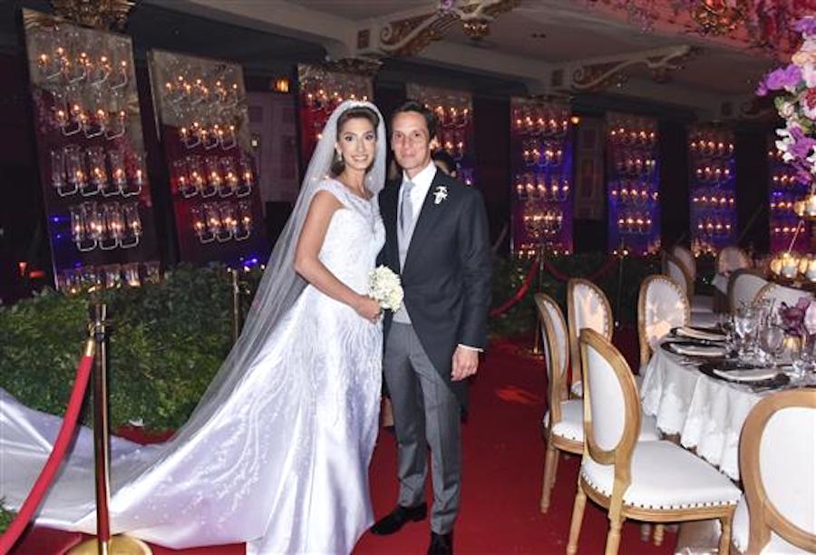 Yasmina Moukarzel and John Giordano, both big Trump donors from Philadelphia, on their wedding day