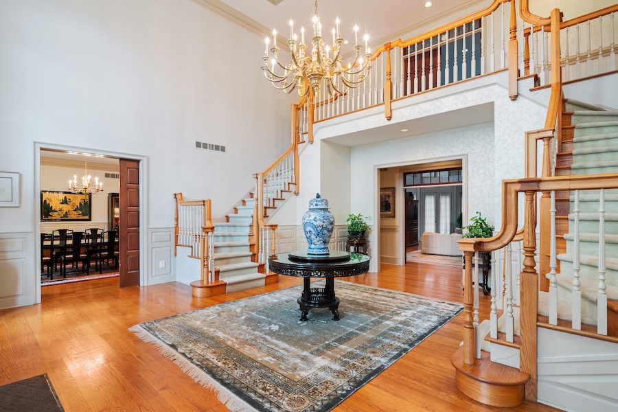 newtown georgian revival house for sale foyer