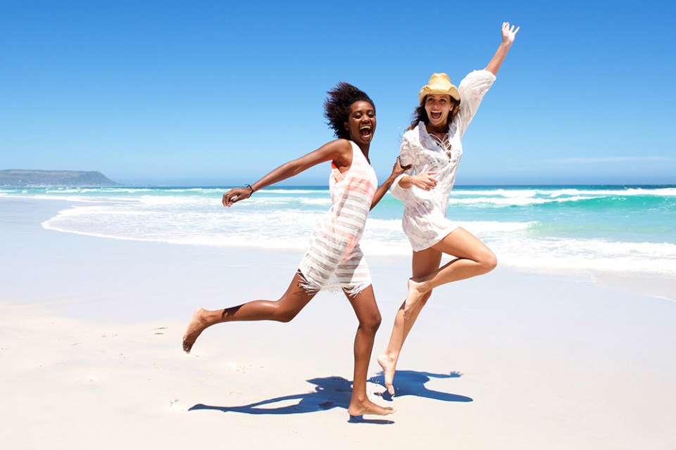 two women at beach