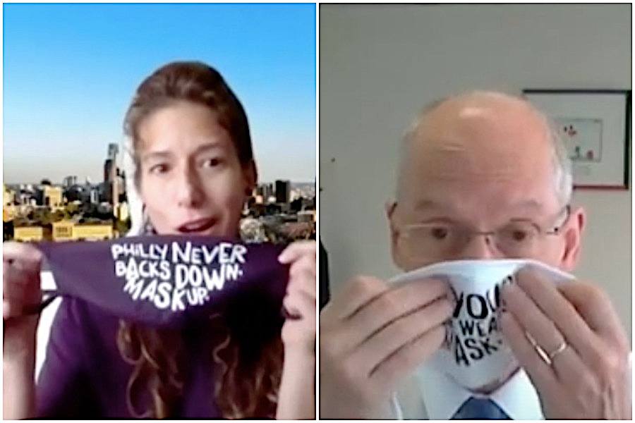 billy penn editor danya henninger and philadelphia health commissioner thomas farley debate the value of the philly covid mask