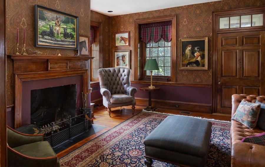 newtown square colonial farmhouse for sale parlor