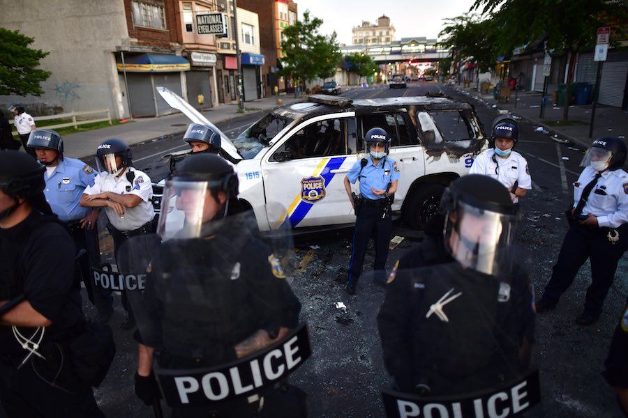 philly police gather on 52nd street in west philadelphia on may 31st, and the actions of police in that neighborhood have led to two new lawsuits