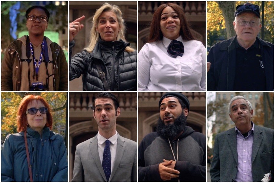 screenshots from interviews that eight Philadelphians gave on the day after Donald Trump won the 2016 election