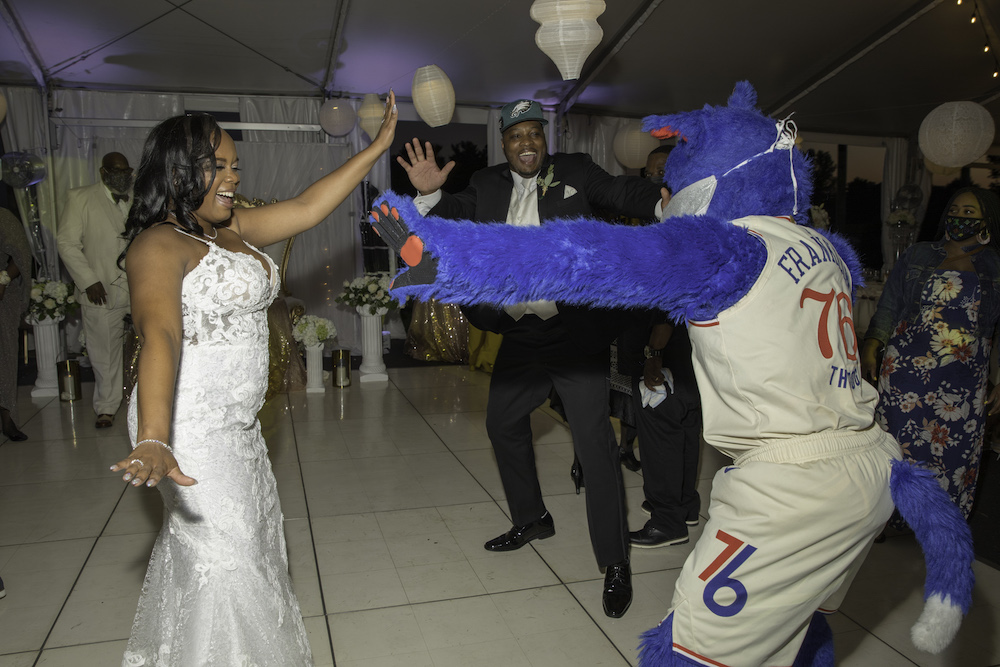 wedding mascot dance
