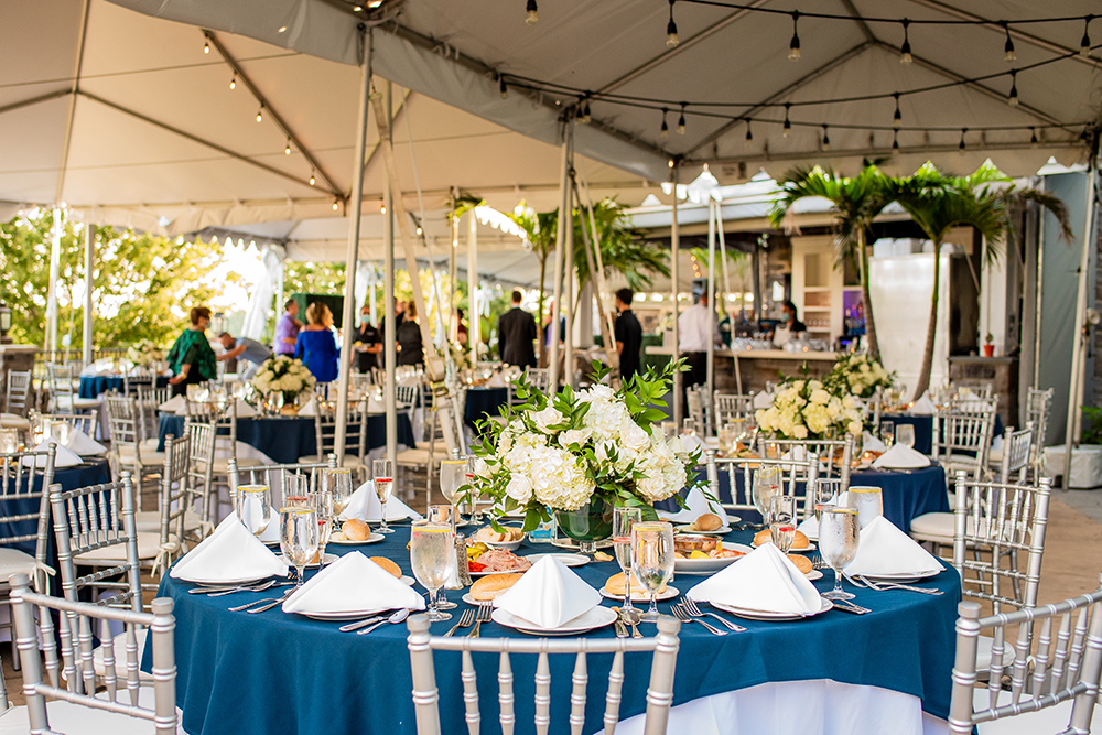 wedding in outdoor tent