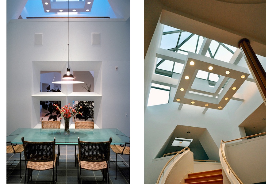 breakfast room and main stairwell skylight