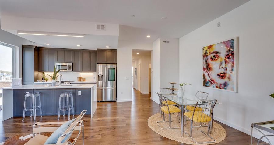 condo for sale Brewerytown penthouse dining area and kitchen