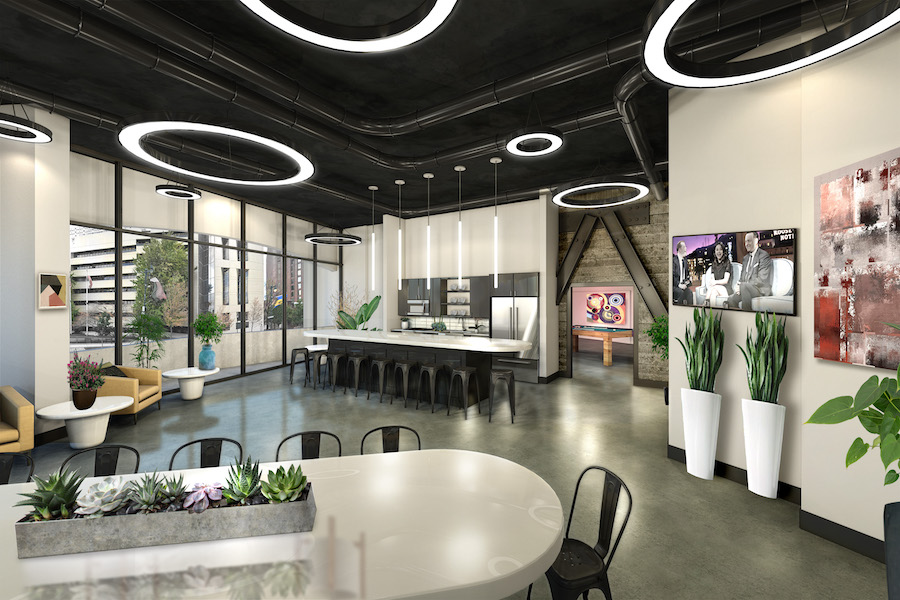 embassy suites conversion kitchen and party room