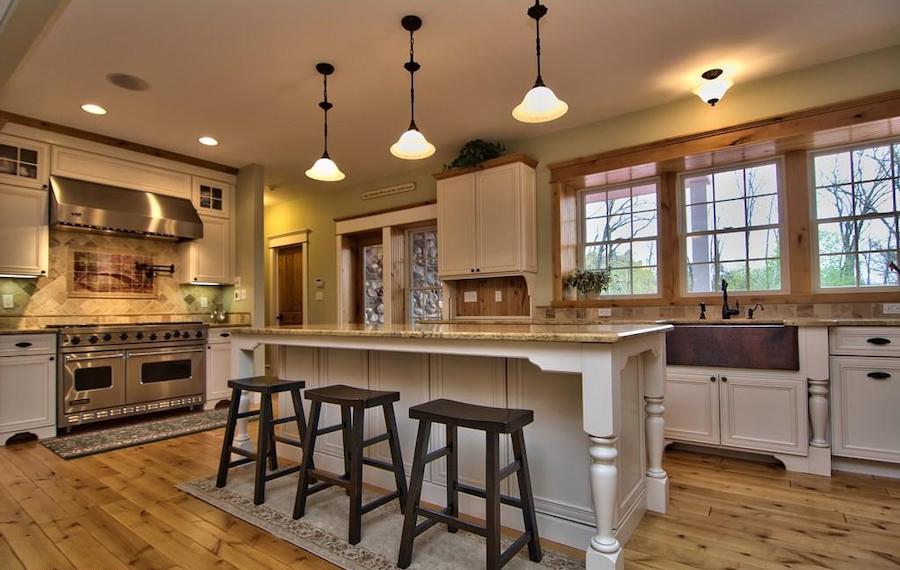 house for sale buck hill falls stone cottage kitchen