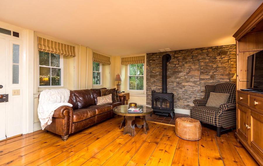 house for sale Doylestown Gothic revival living room