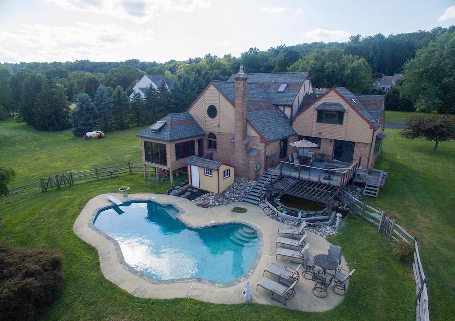 backyard, deck and pool