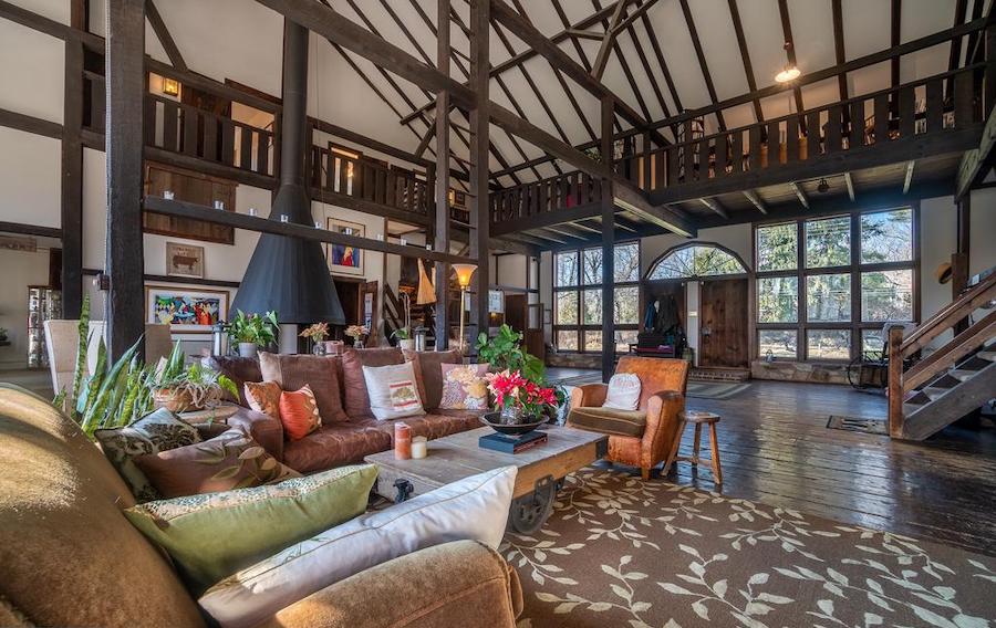 house for sale Phoenixville converted barn great room living-room area