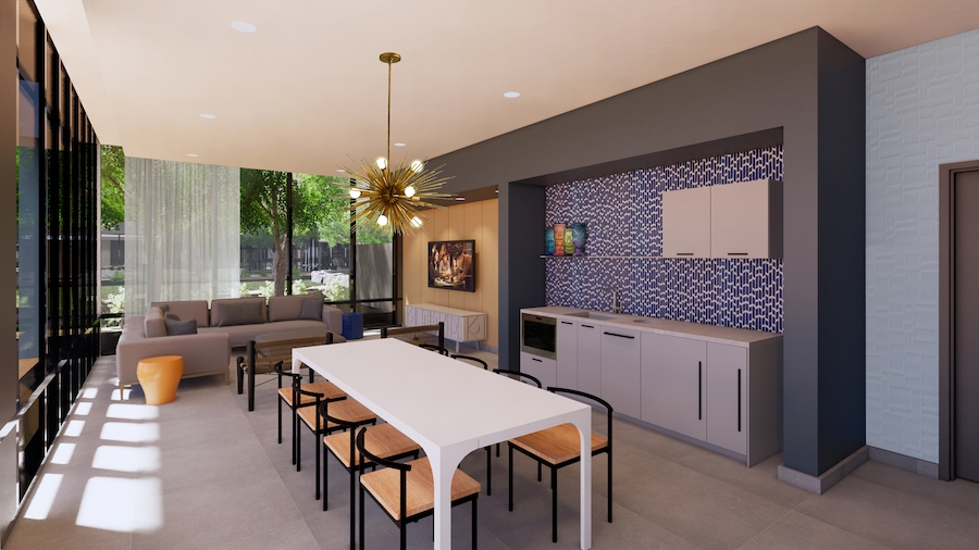 poolside lounge and kitchen 