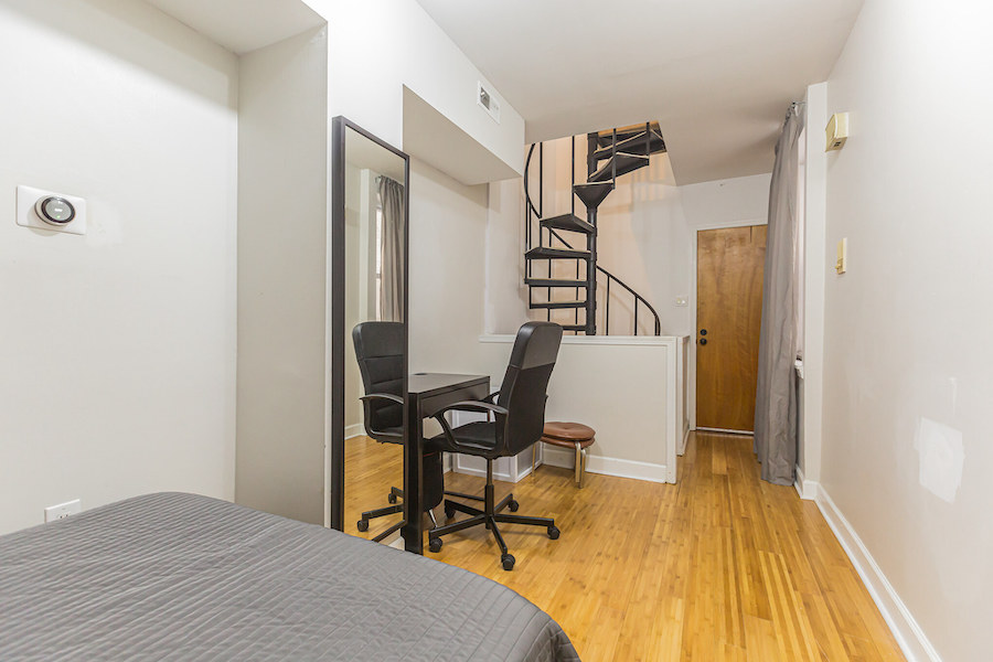 second-floor entrance