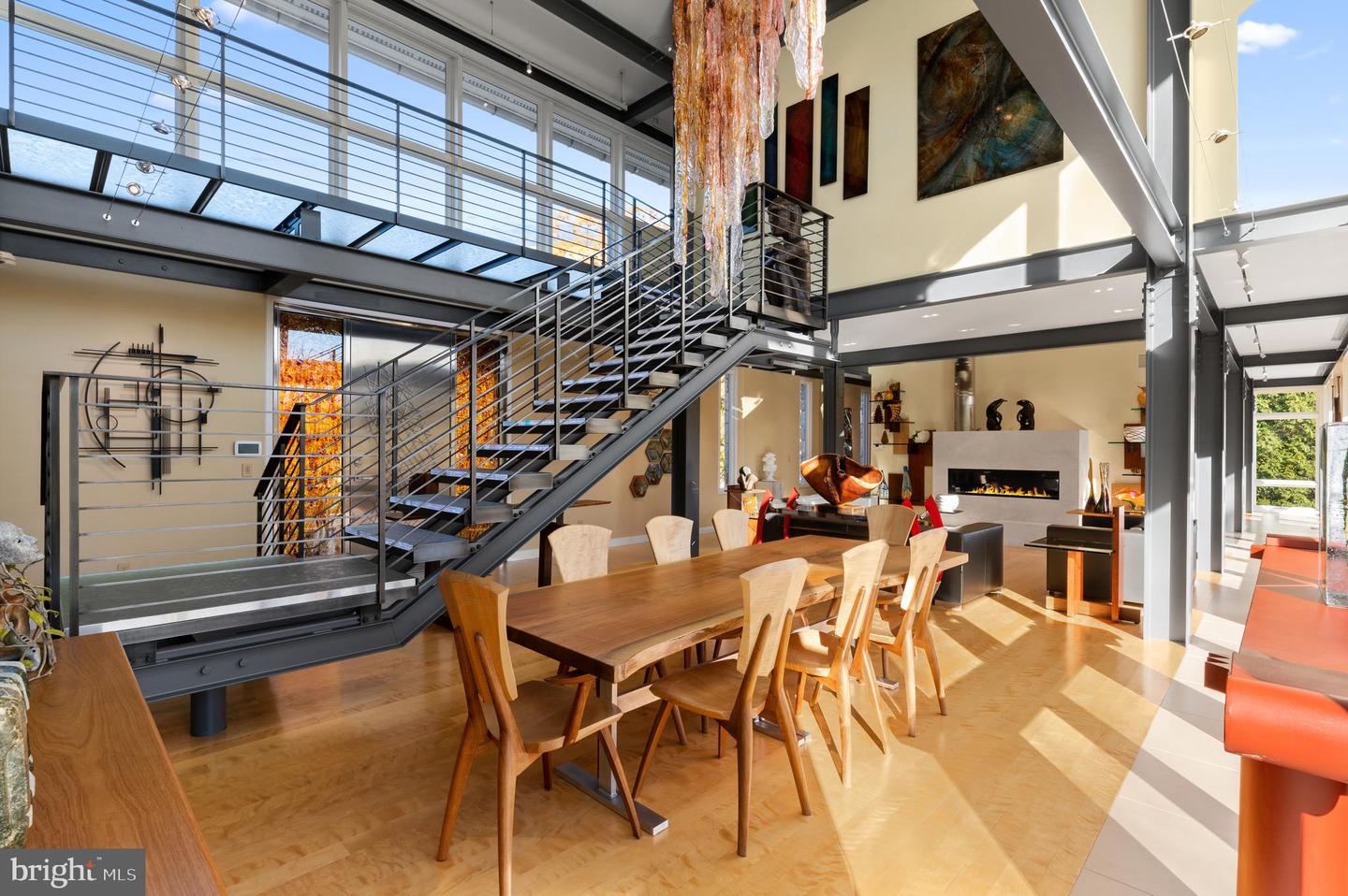 Same goes for the inside, as is clear the moment you walk past the modern sculptures that line the entrance path and through its front door.dining room