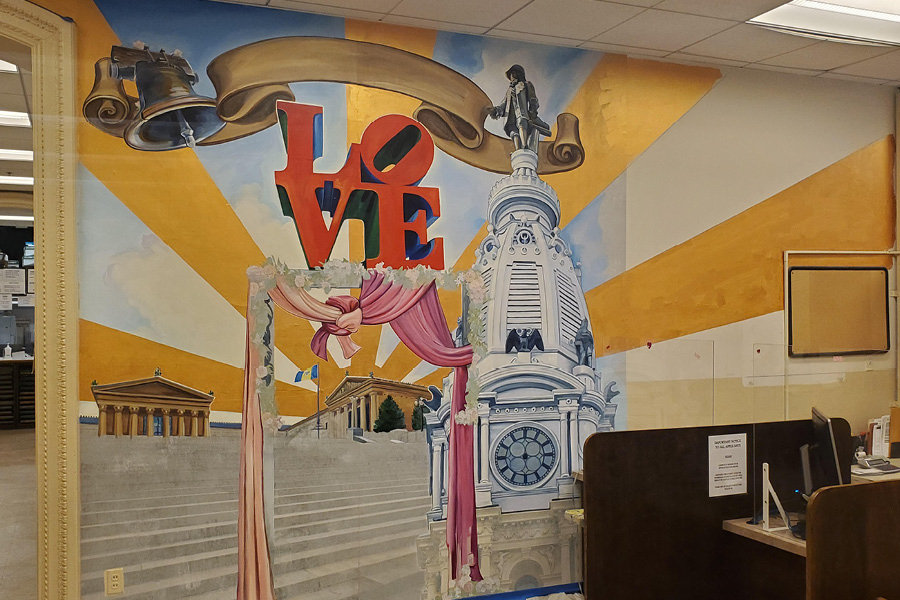Philadelphia Wedding Mural