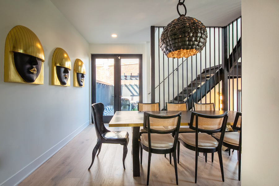 house for sale Fishtown designer townhouse dining room
