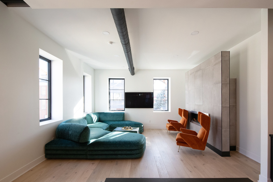 house for sale Fishtown designer townhouse living room
