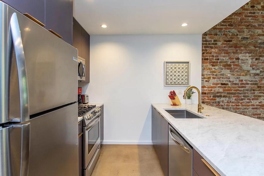 apartment for rent Washington Square West loft kitchen