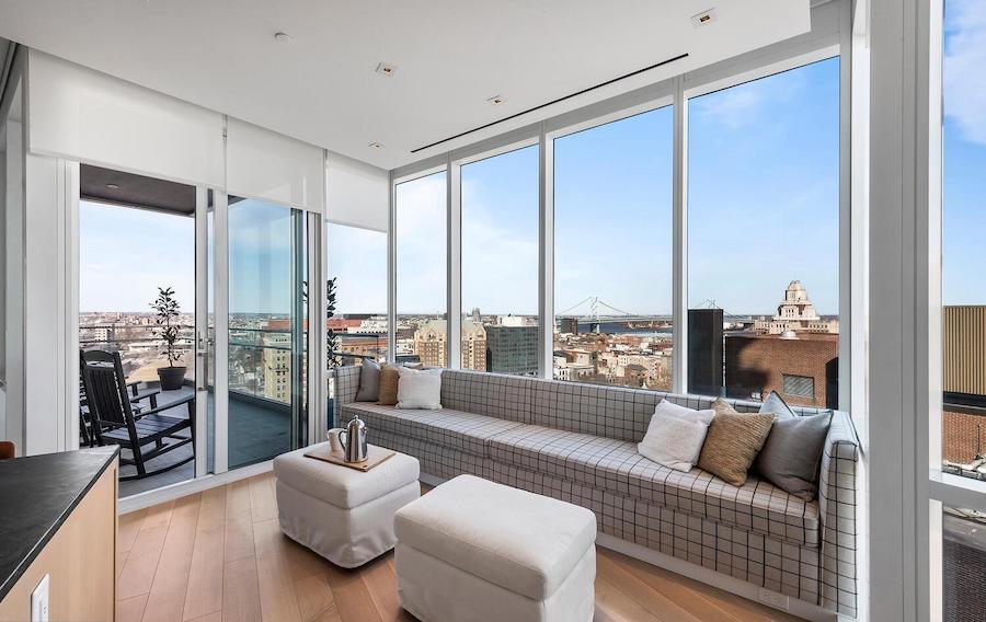 condo for sale society hill 500 walnut kitchen seating area
