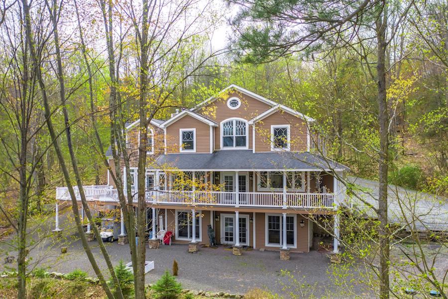 house for sale lake wallenpaupack neotraditional exterior rear