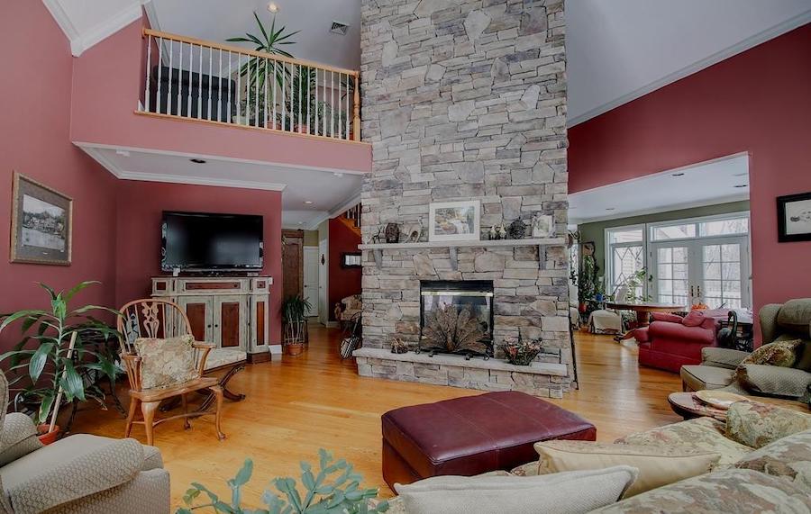 house for sale lake wallenpaupack neotraditional great room fireplace