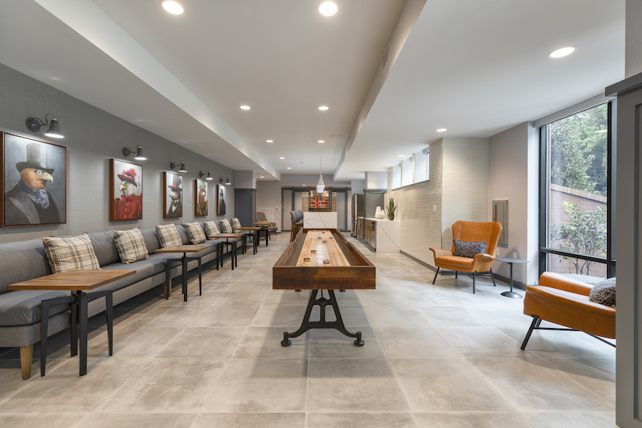 welwyn apartment profile game room and catering kitchen