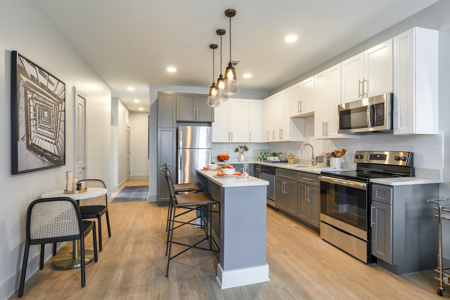 model apartment kitchen