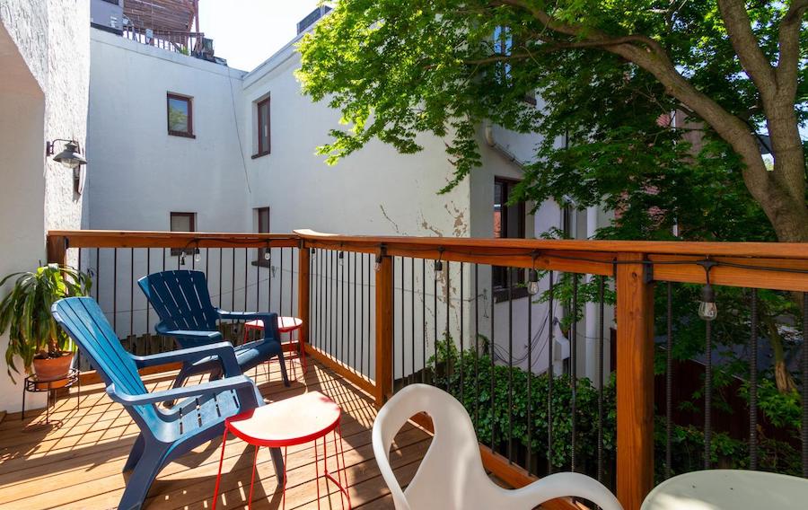 second-floor deck