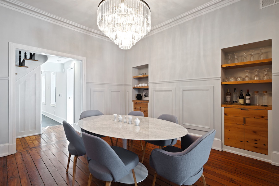 house for sale Rittenhouse Square renovated rowhouse dining room