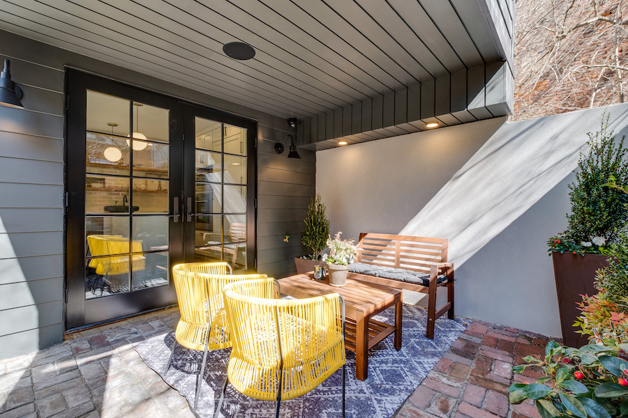 house for sale Rittenhouse Square renovated rowhouse rear patio