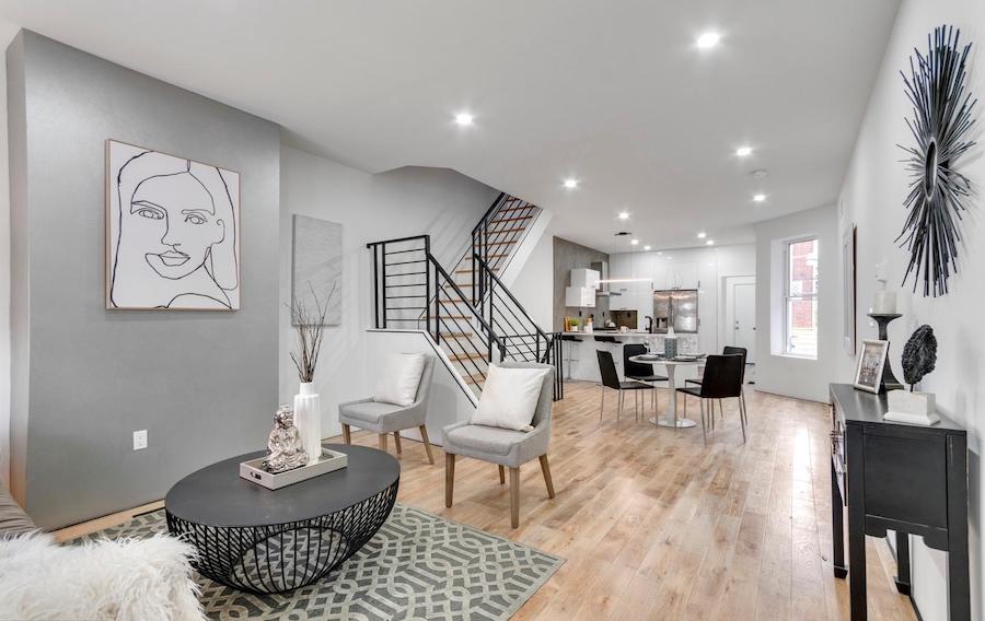 house for sale rebuilt walnut hill rowhouse main floor