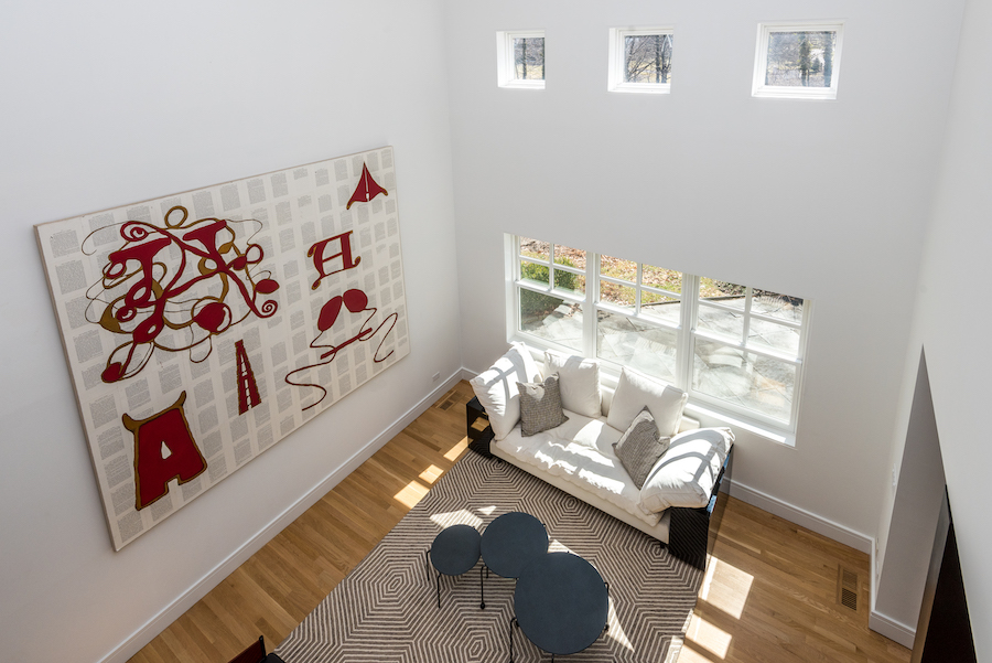 house for sale ambler postmodern farmhouse living room