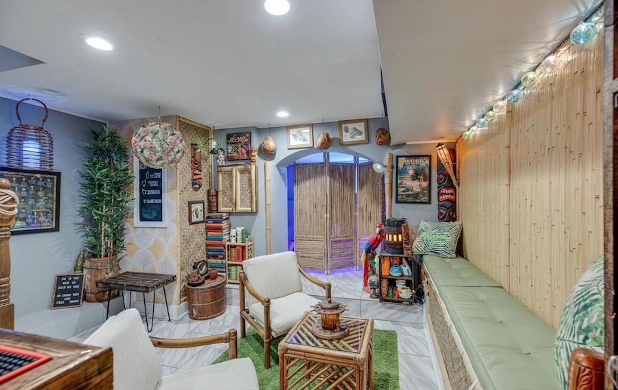 house for sale Brewerytown tiki bar basement tiki bar