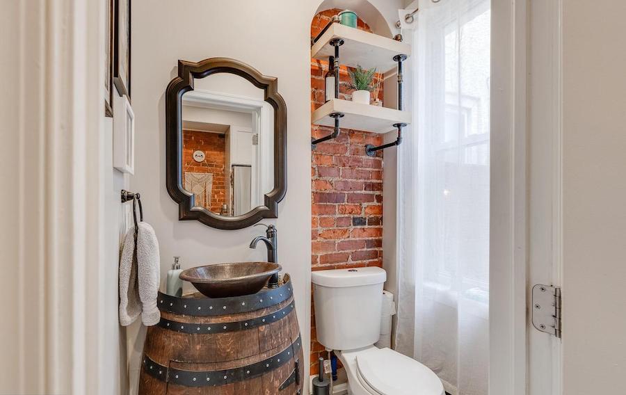 house for sale Brewerytown renovated rowhouse powder room