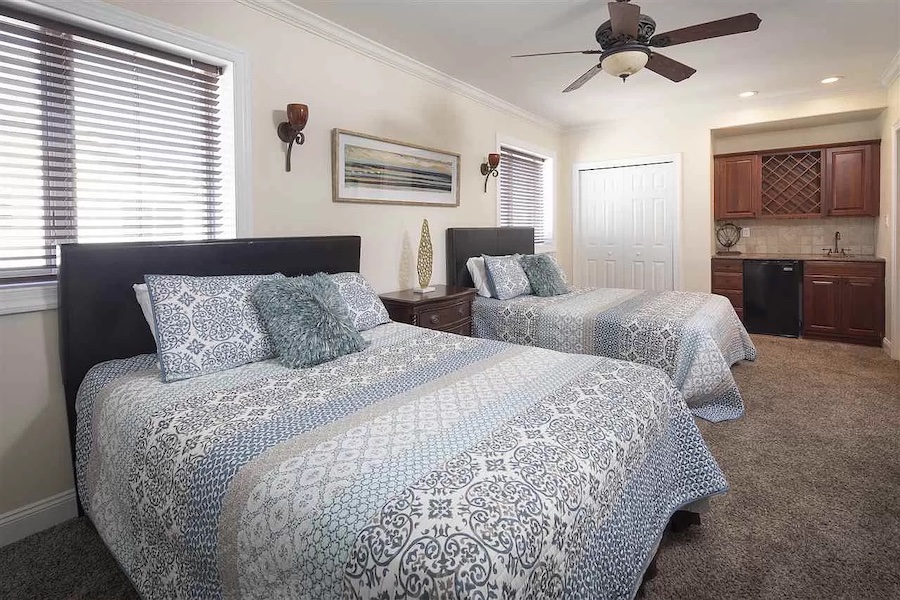 bedroom with bar