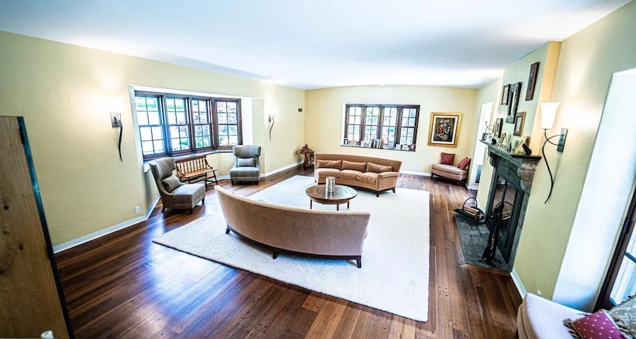 house for sale East Falls Norman manor living room