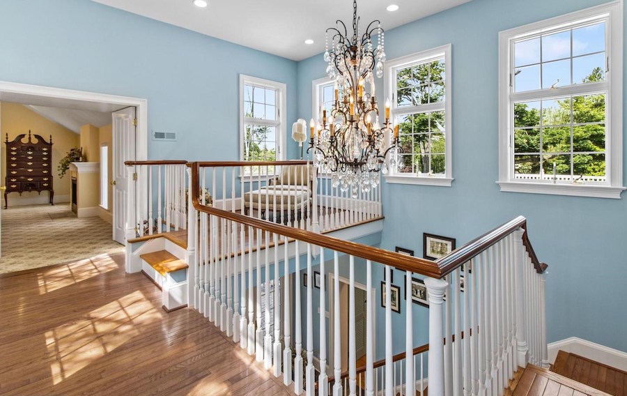 house for sale huntingdon valley expanded farmhouse foyer