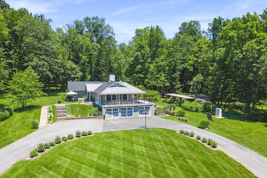 house for sale Pennington off-grid exterior driveway perspective
